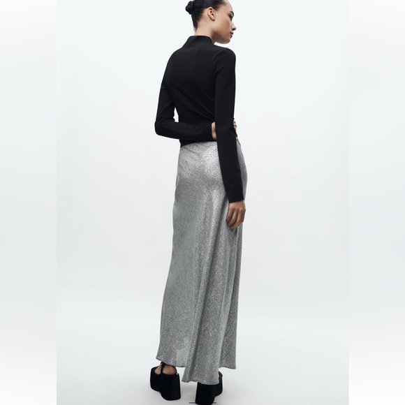 ZARA SHIMMERY LONG SKIRT ZW COLLECTION - Picture 7 of 11